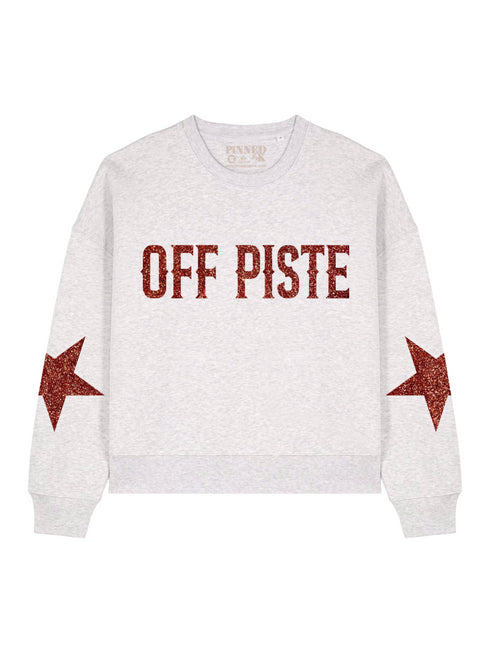 Boxy Sweater Off Piste Copper Glitter - Heather Grey